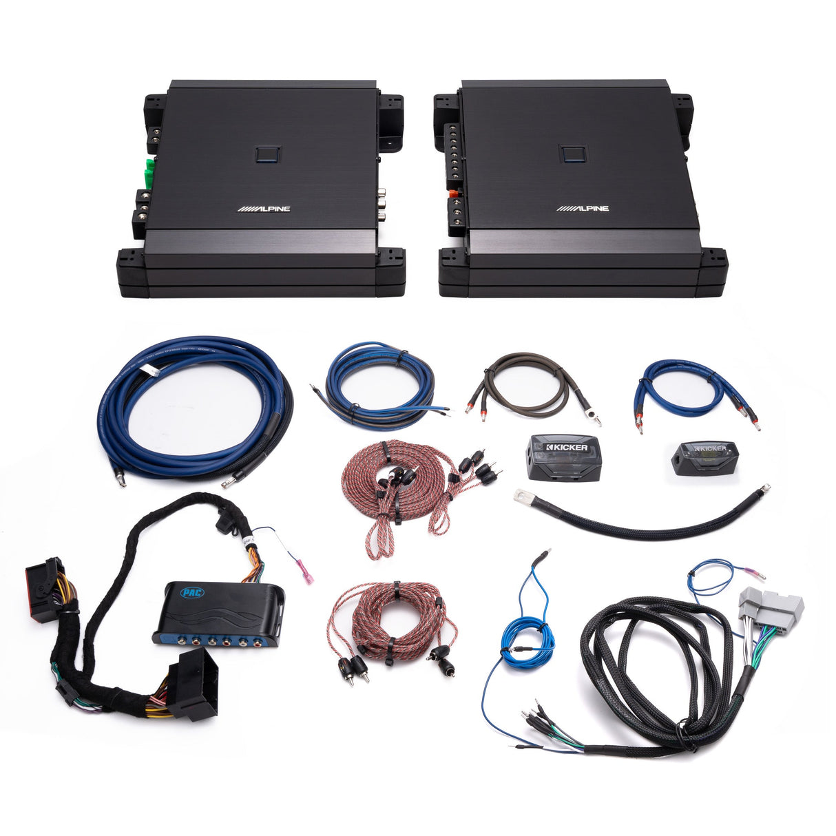 Alpine S Series Plug & Play Dual Amplifier Kit Bundle | '18- '23 JL Wrangler/ '20- '23 JT Gladiator