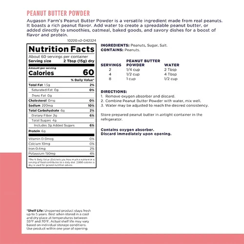 Augason Farms Peanut Butter Powder #10 Can TekShack