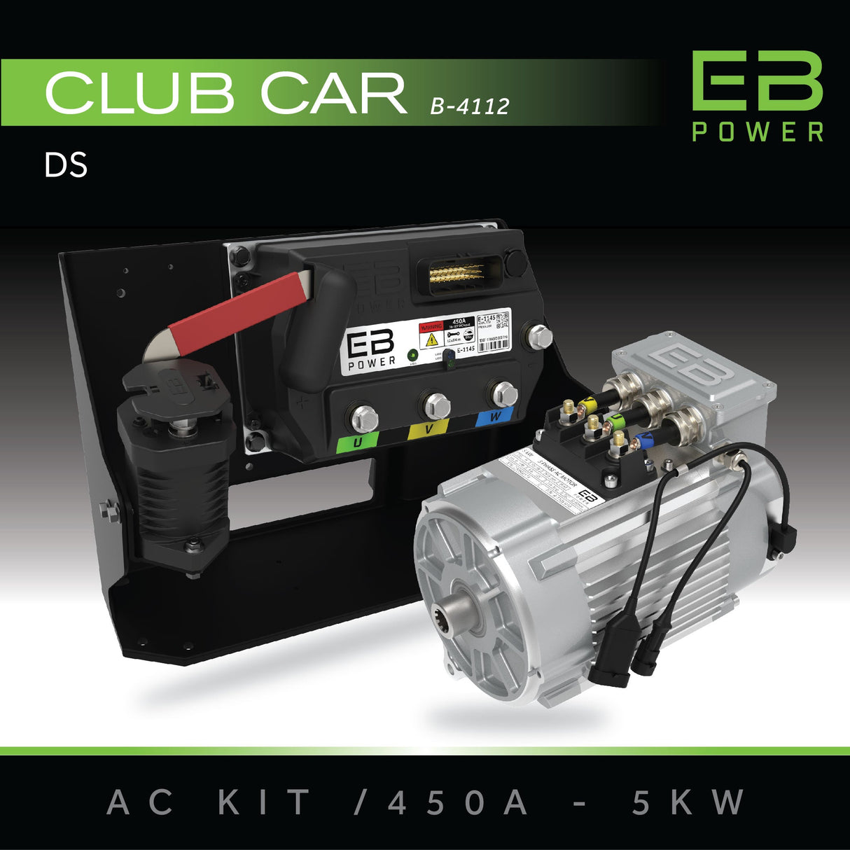 EB Power AC Kit / 450A + 5kW (BETTER TORQUE) / Club Car DS/Villager