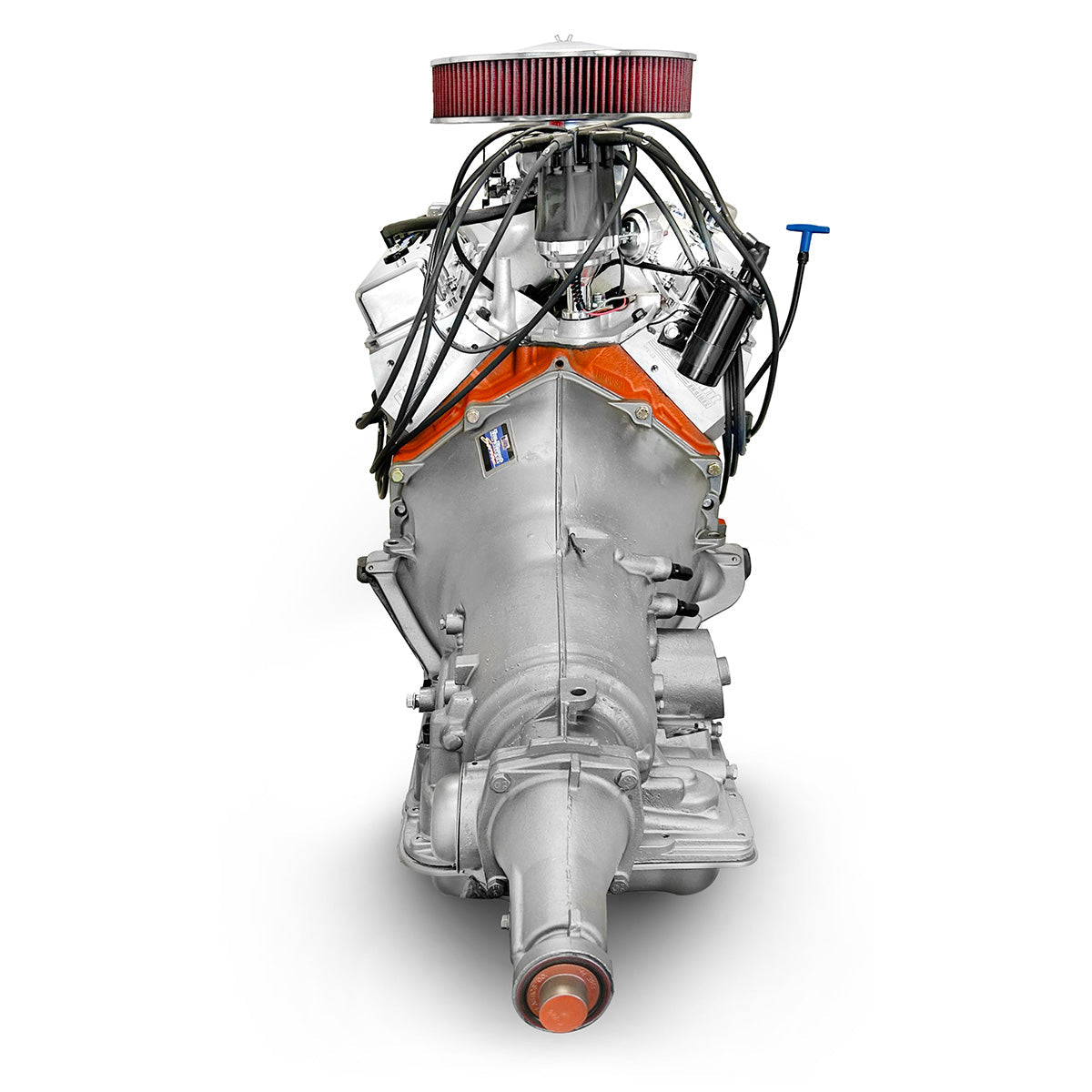 GM Small Block Compatible 454 c.i. Engine and 700R4 Automatic Transmission - 563 Horsepower - Standard Edition Builder Series - Polished Pulley Kit - Carbureted