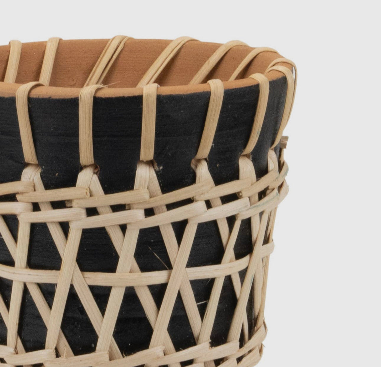 Terracotta Woven Small Planter KB Decor & More