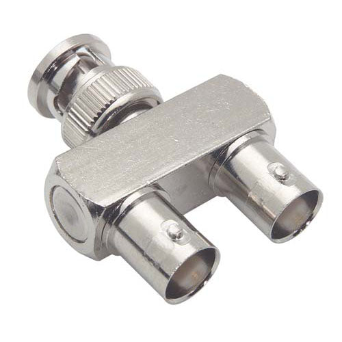 Coaxial 50 Ohm Y Adapter, BNC Female / Male / Female TekShack