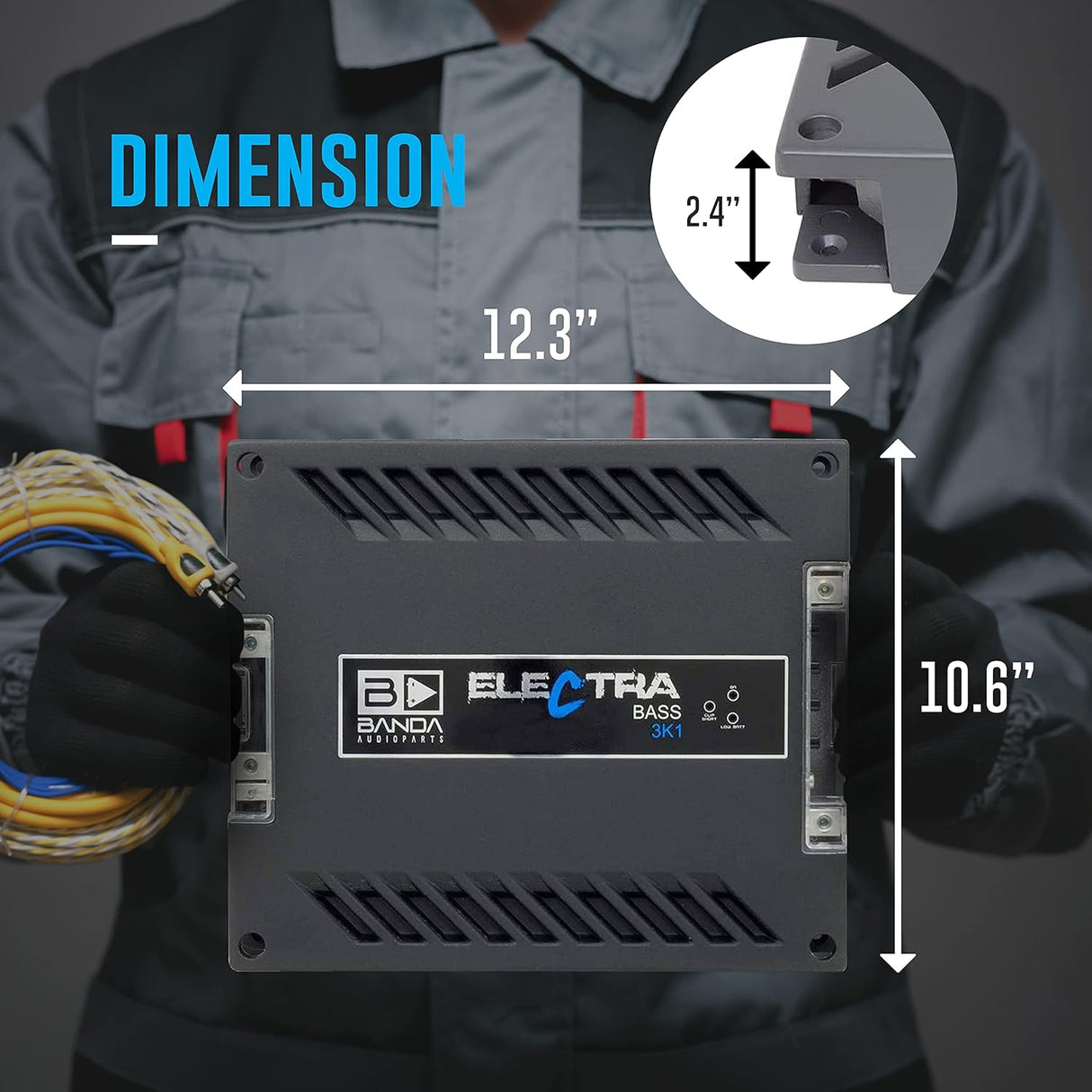 Banda Módulo Amplificador Digital Banda Electra Bass 3K1-1 Canal - 3750 Watts RMS - 1 Ohm BANDA
