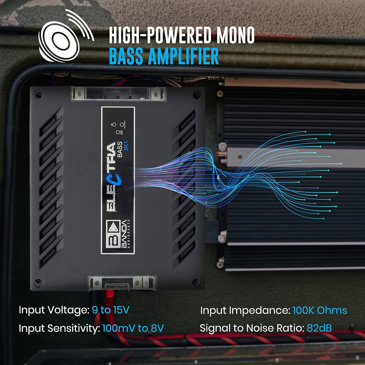 Banda Módulo Amplificador Digital Banda Electra Bass 3K1-1 Canal - 3750 Watts RMS - 1 Ohm BANDA