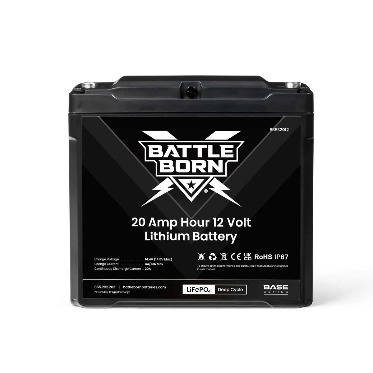 Battle Born 20Ah 12V LiFePO4 Deep Cycle Battery | Base Series Platinum High Performance Solutions, LLC.