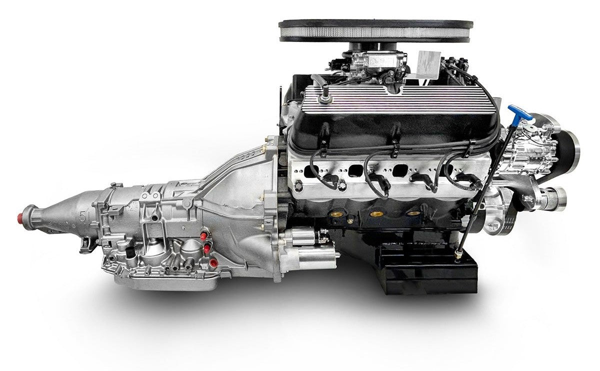 Ford Small Block Compatible 427 c.i. Engine and 4R70W Automatic Transmission - 541 Horsepower - Cobra Edition Builder Series - Polished Pulley Kit - Fuel Injected