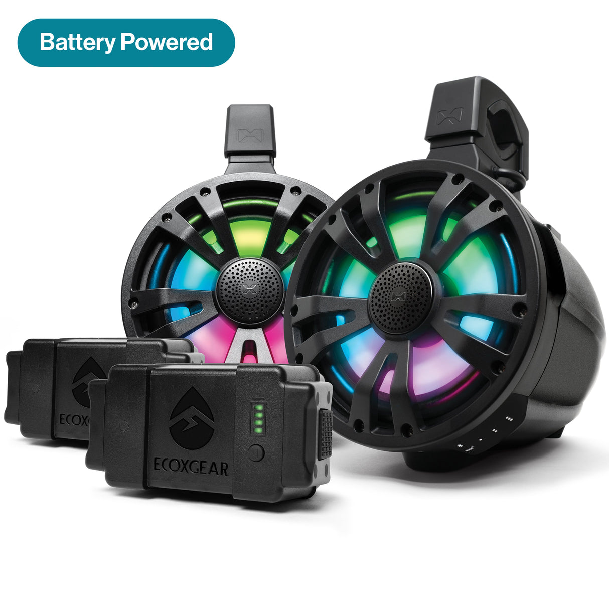 ExtremeTower Speakers TBB8 - 2 Battery Powered Bluetooth Amplified Tower Speakers