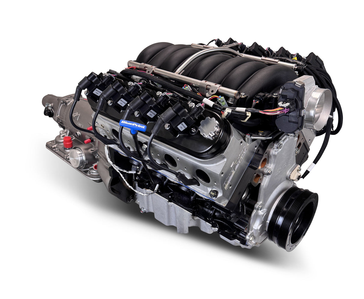 GM LS Compatible 376 c.i. Engine and 4L65/70E Automatic Transmission - 530 Horsepower - Standard Edition Builder Series - Holley Terminator X EFI System