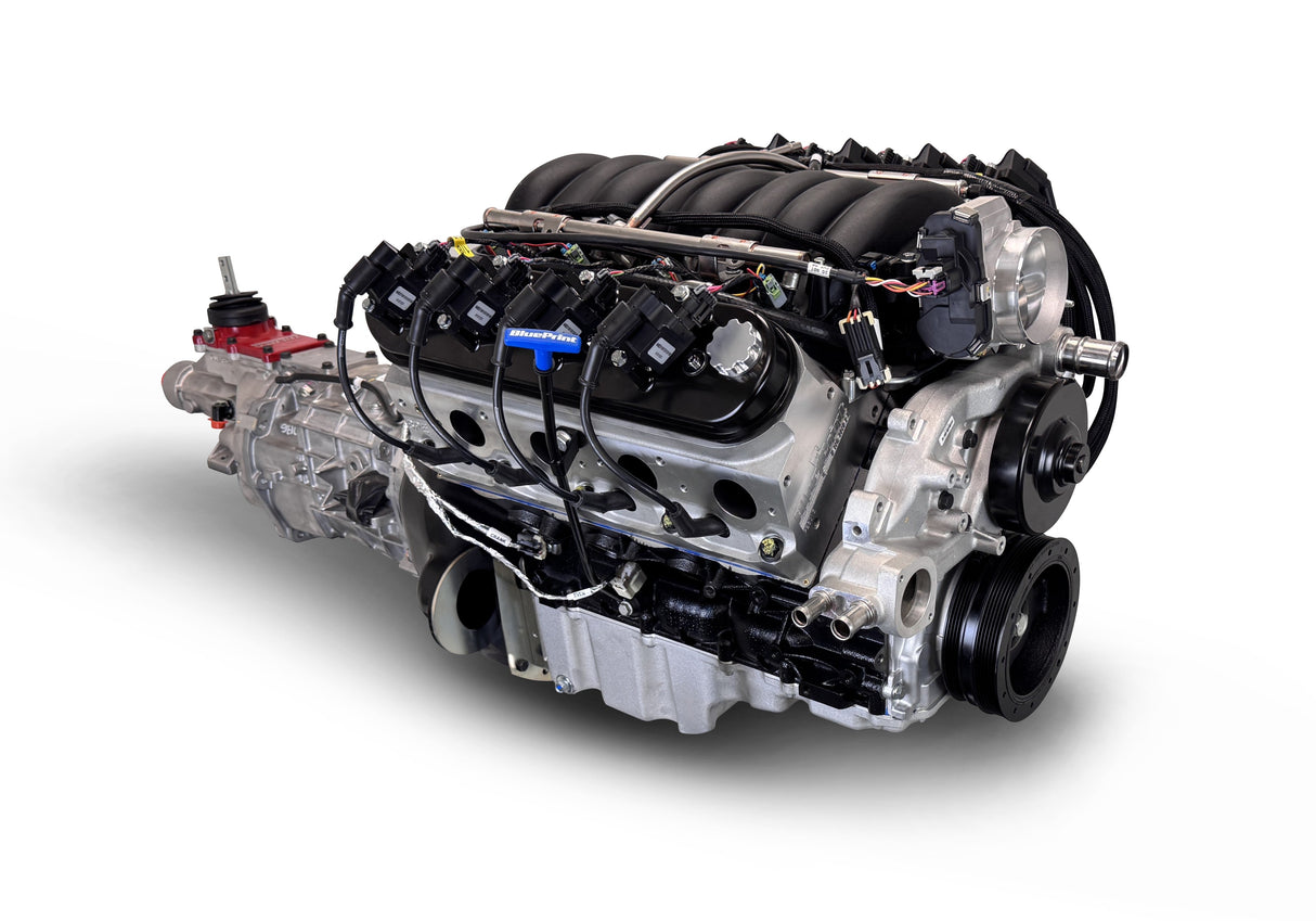 GM LS Compatible 427 c.i. Engine and T56 Manual Transmission - 605 Horsepower - Standard Edition Builder Series - Holley Terminator X EFI
