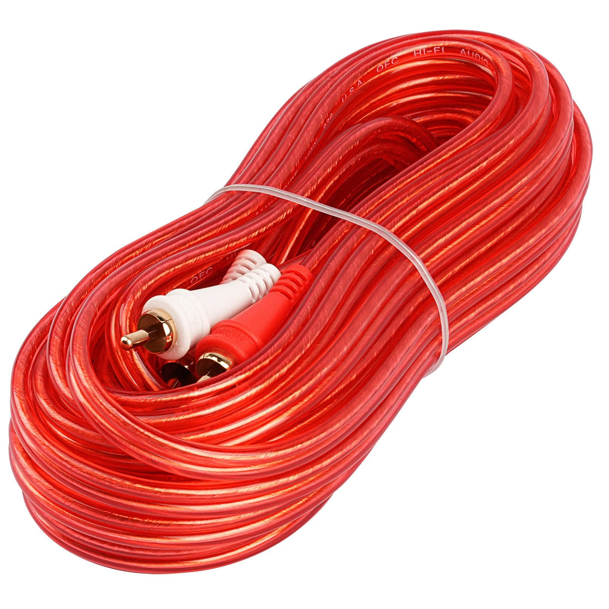 25FT Oxygen Free RCA Audio Cable (BMV-G-25), 10-Pack (10 Individual Cables) Audiopipe