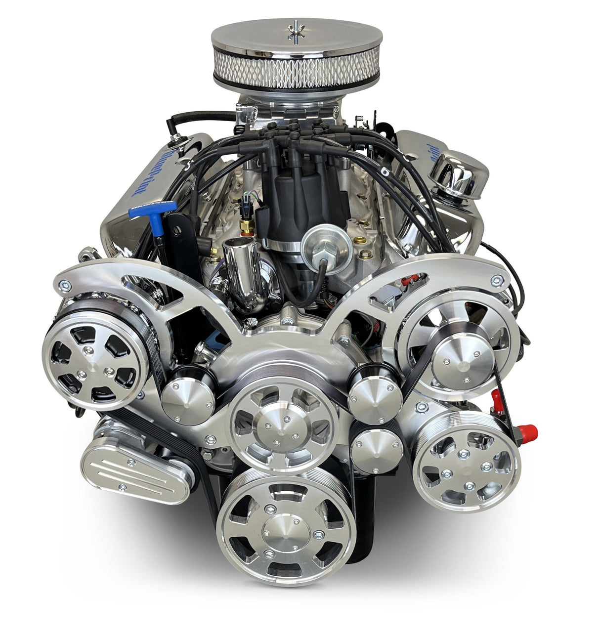 Ford Small Block Compatible 302 c.i. Engine - 361 Horsepower - Deluxe Dressed - Polished Pulley Kit - Fuel Injected