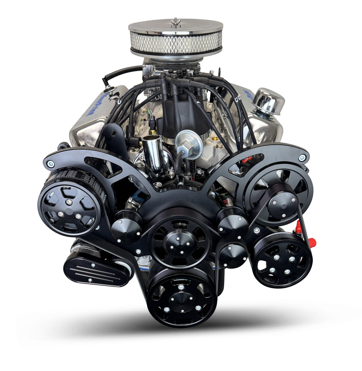 Ford Small Block Compatible 302 c.i. Engine - 361 Horsepower - Deluxe Dressed - Black Pulley Kit - Rear Sump - Fuel Injected