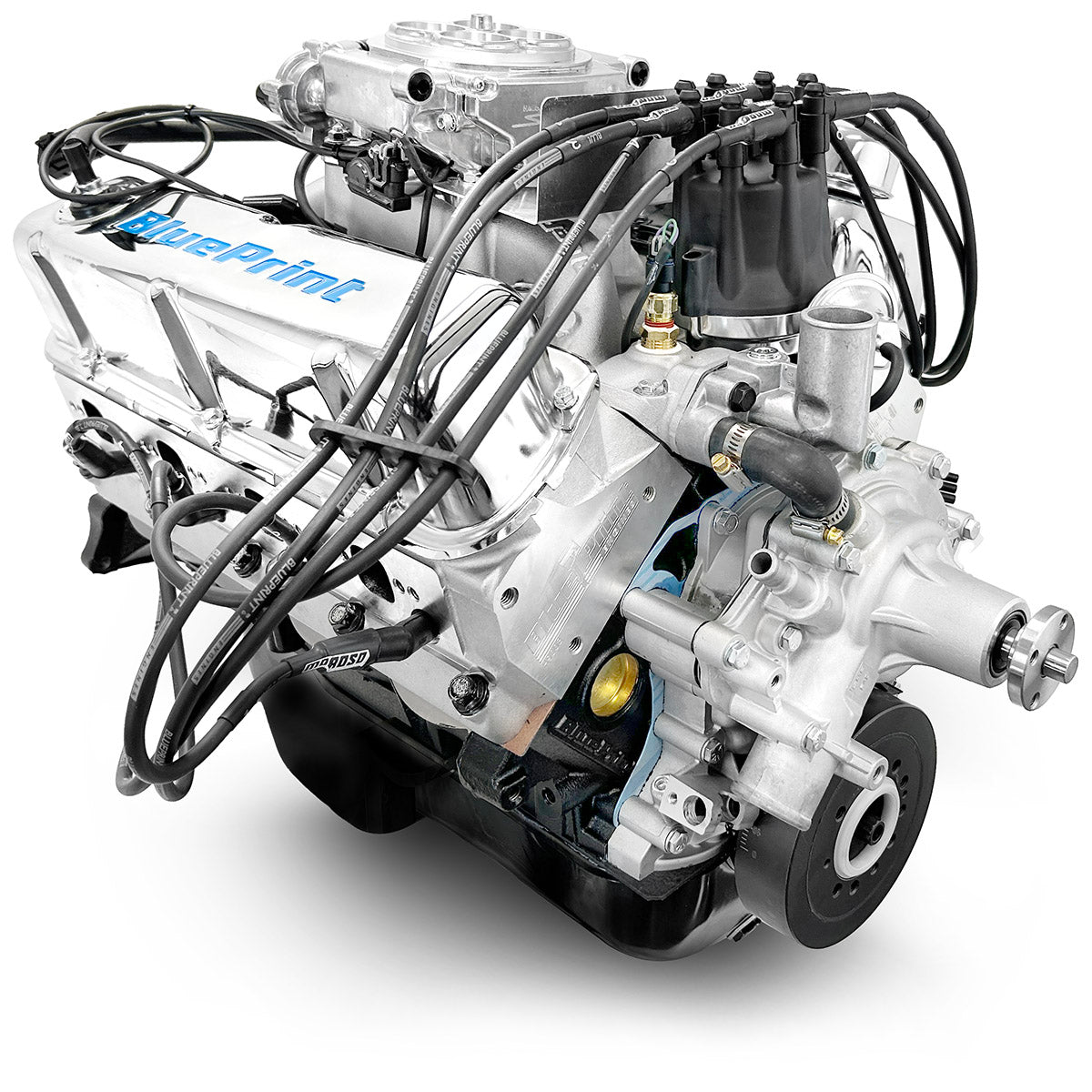 Ford Small Block Compatible 347 c.i. Engine - 415 Horsepower - Deluxe Dressed - Rear Sump - Fuel Injected