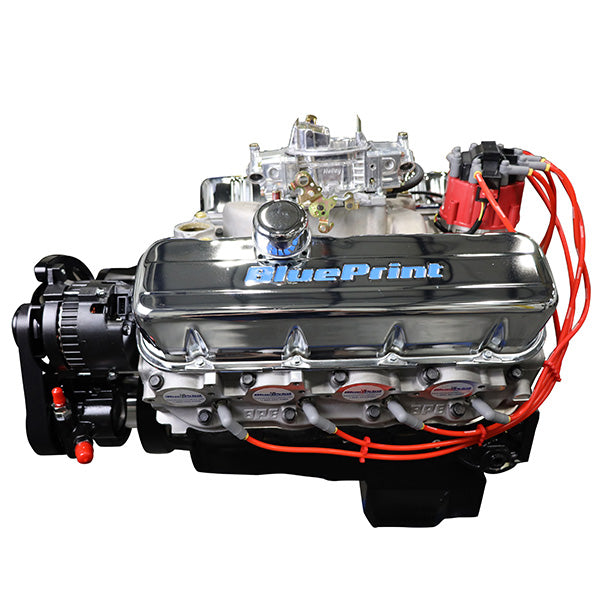 GM Big Block Compatible 496 c.i. Engine - 600 Horsepower - Deluxe Dressed - Black Pulley Kit - Carbureted