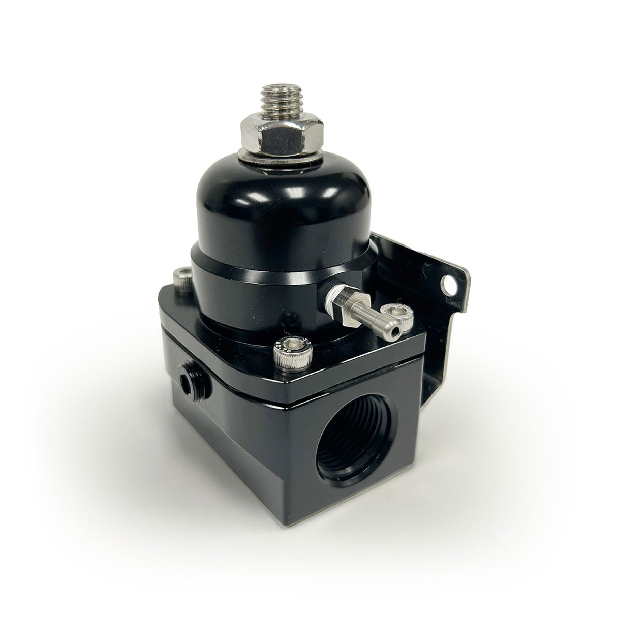 EFI Billet Aluminum Fuel Pressure Bypass Regulator - 40-75 PSI and -10AN ORB - Black