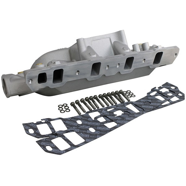 Dual Plane Aluminum Intake Manifold Kit - Square Bore - Ford SB 302 c.i. Compatible - Natural