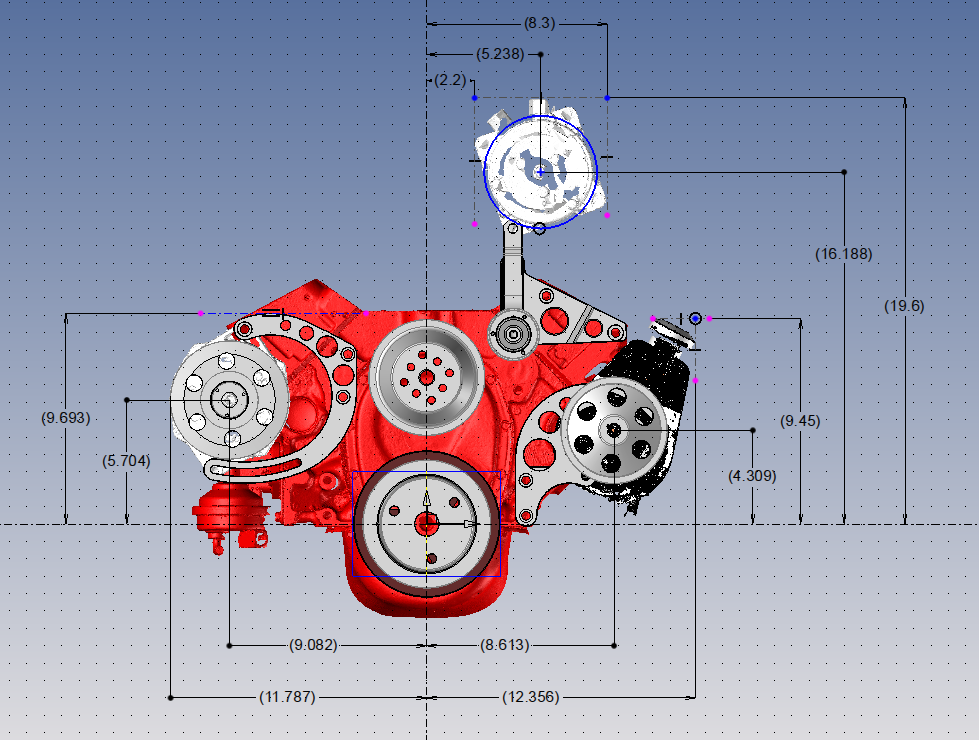GM SB Compatible Front Accessory Drive - Dual-Belt Quick Serpentine with Alternator | AC | Power Steering | Water Pump | Brackets and Bolts