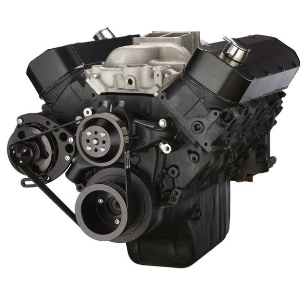 GM BB Tall Deck Compatible Front Accessory Drive - Quick Serpentine with Alternator | Water Pump | Brackets and Bolts