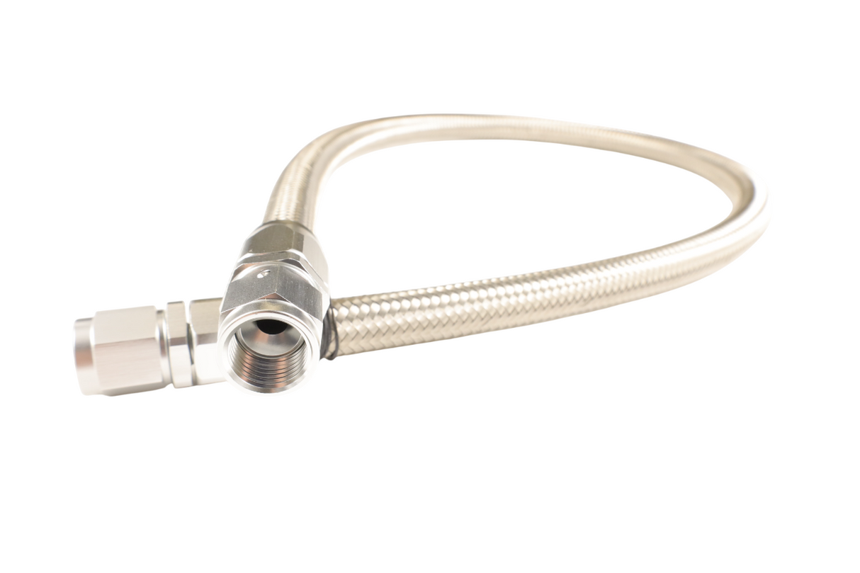 Carburetor to Pump Hose, Braided Stainless, Universal, 6AN, 30-inch, Assembled