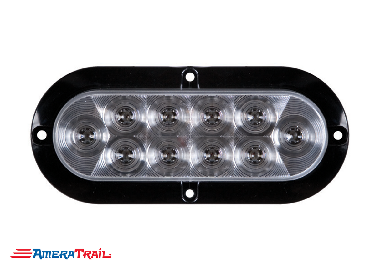 Clear Surface Mount 6" Oval LED, Utility/Clearance, Optronics