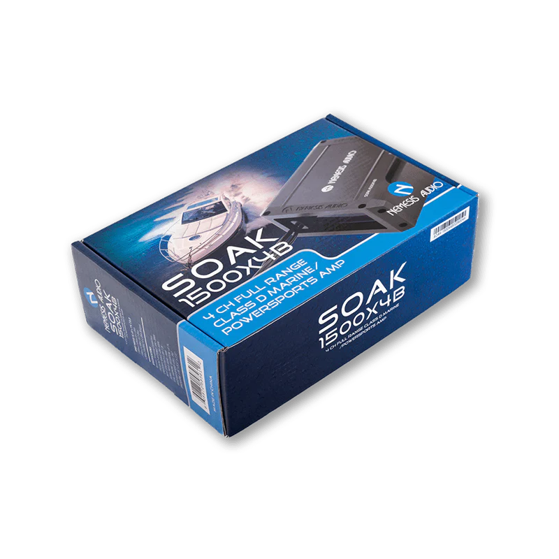 Nemesis Audio SOAK-1500X4B 4-Channel Marine Amplifier w/ Bluetooth Nemesis Audio