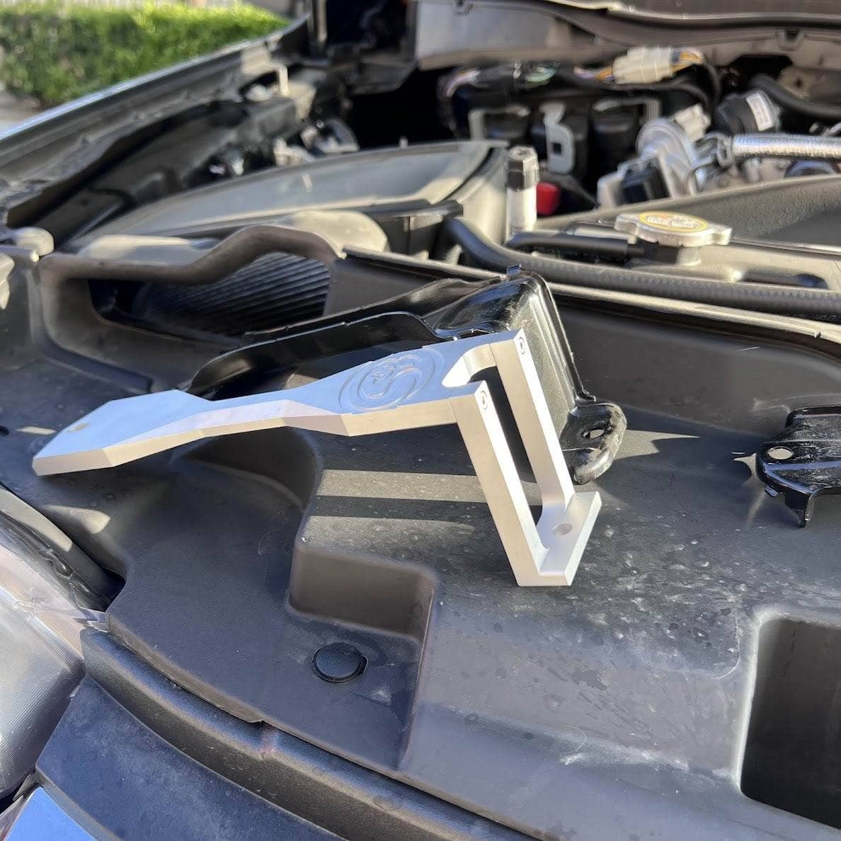 Billet Battery Hold-Down Brackets For 2011-2022 Ford Super Duty, 6.7L (Set) S&B