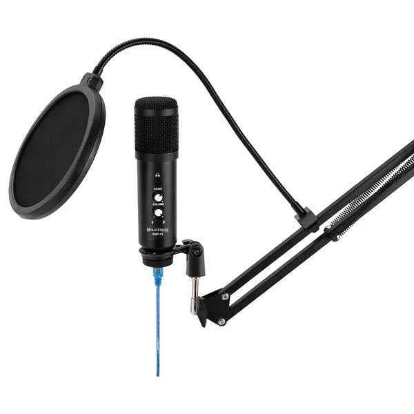 Blackmore Pro Audio USB Condenser Microphone Kit with Pop Filter & Boom Arm TekShack