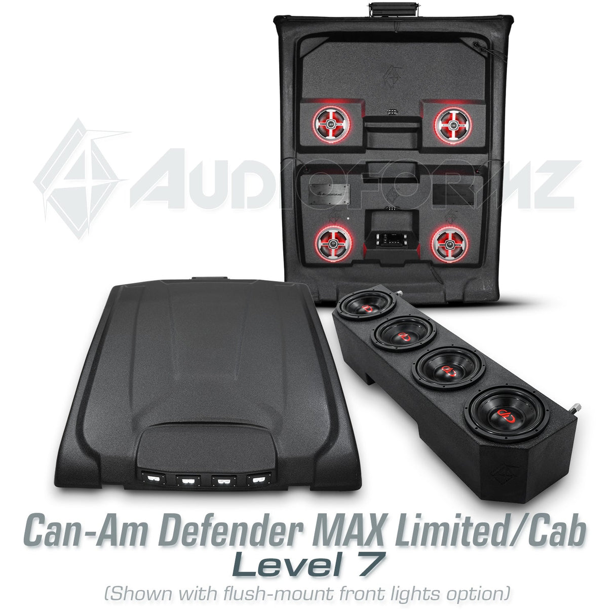 2026+ Can-Am Defender MAX HD11 Limited/Cab Stereo Tops (4-Door)