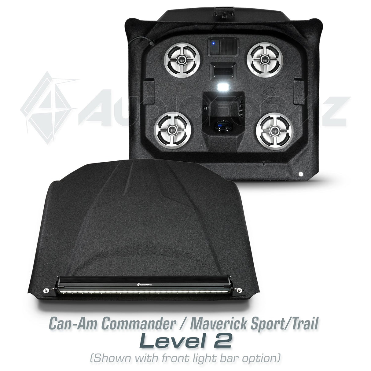 2021+ Can-Am Commander / 2019+ Maverick Sport / 2018+ Maverick Trail Stereo Tops (2-Seat) Can-Am