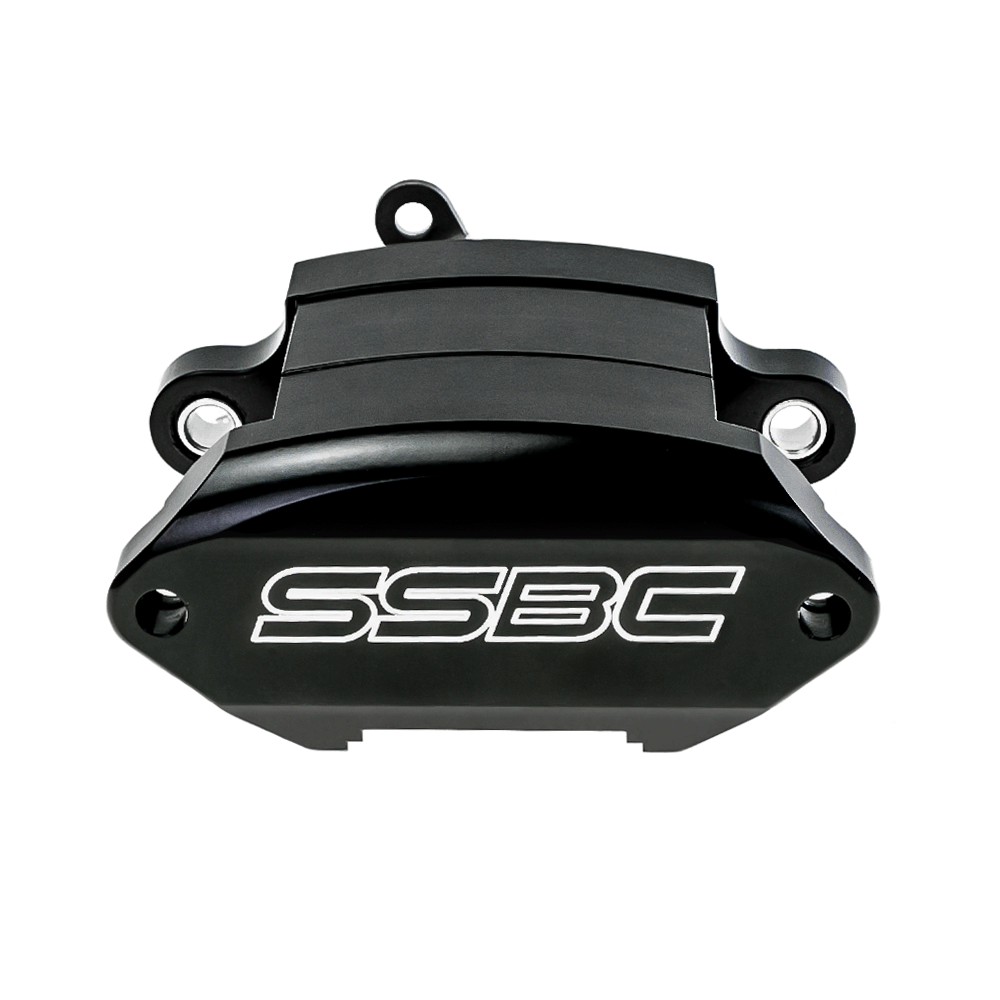 CPA-22195B - SSBC-USA Caliper Assembly, Left, Rear, Aluminum, 54mm Piston, With Parking Brake, Black Powder Coat