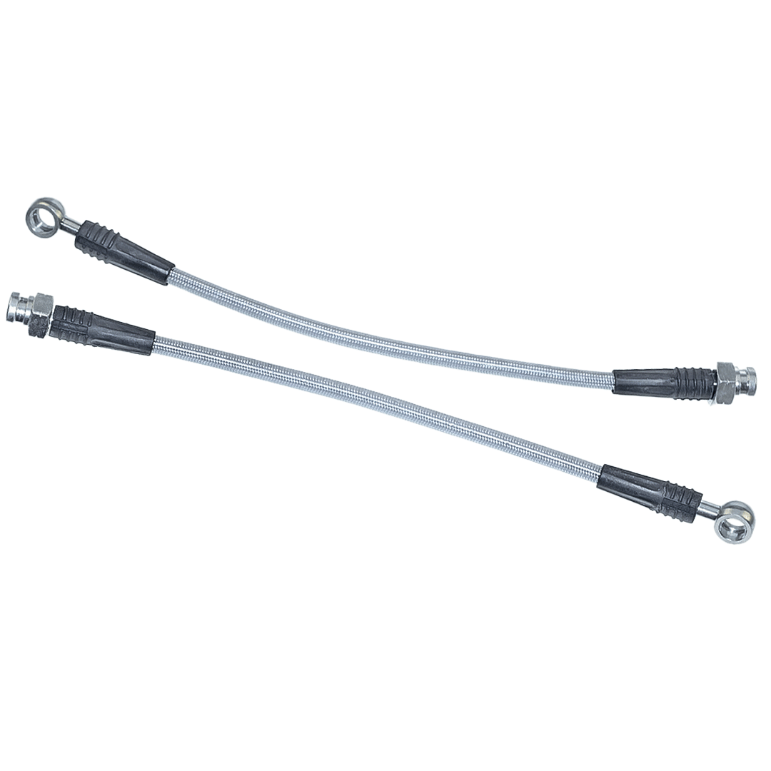 New Braided Stainless Steel Brake Flex Hoses (Pair(, Braided Stainless, 11" ISO. 14335S