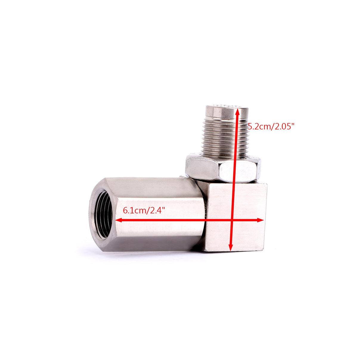 90° O2 Oxygen Sensor Spacer Engine Light CEL Check Bung Mini Catalytic Converter Euro 5 standard