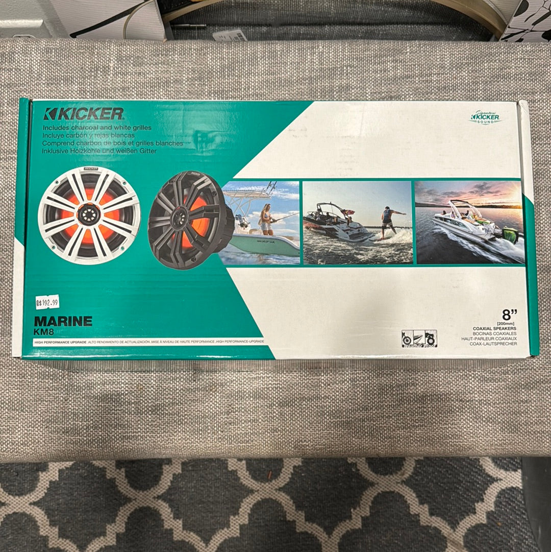 Kicker Marine LED,RGB coaxial speakers 8”