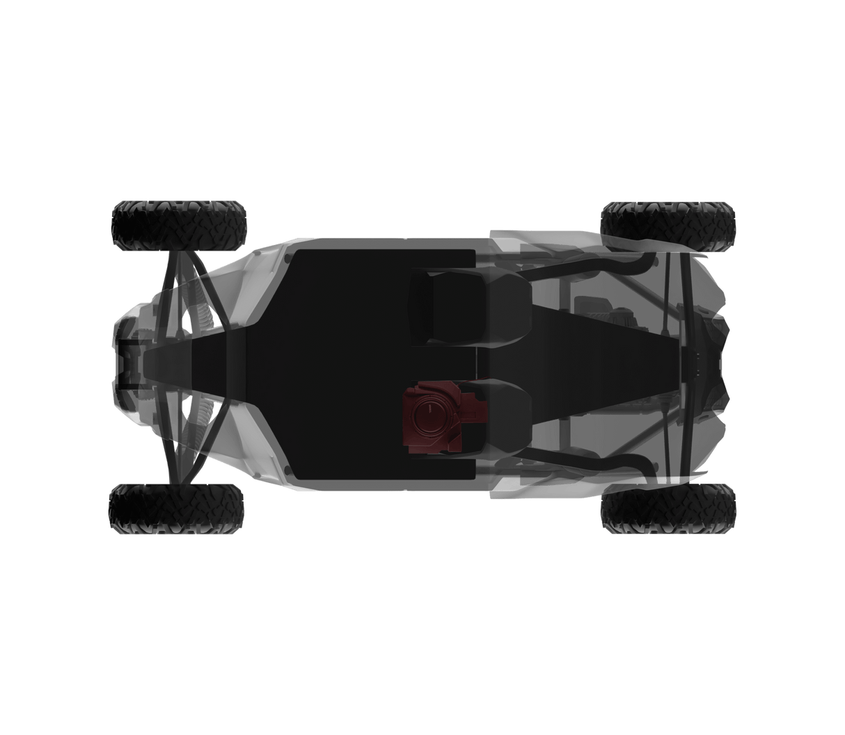 Can-Am Maverick X3 12" Under Seat Subwoofer Enclosure Driver Side - PSW12.4D Shallow Water Resistant Subwoofer Included