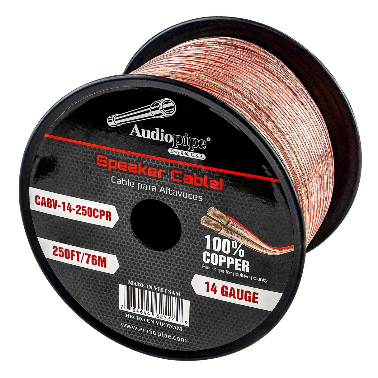 250FT 14AWG Speaker Cable (CABV-14-250CPR) Audiopipe
