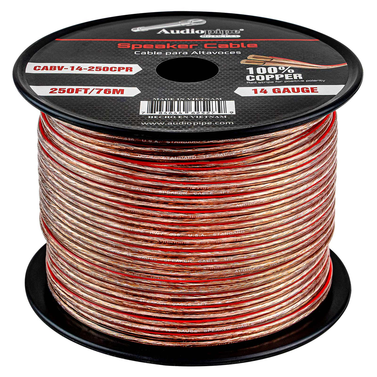 250FT 14AWG Speaker Cable (CABV-14-250CPR) Audiopipe