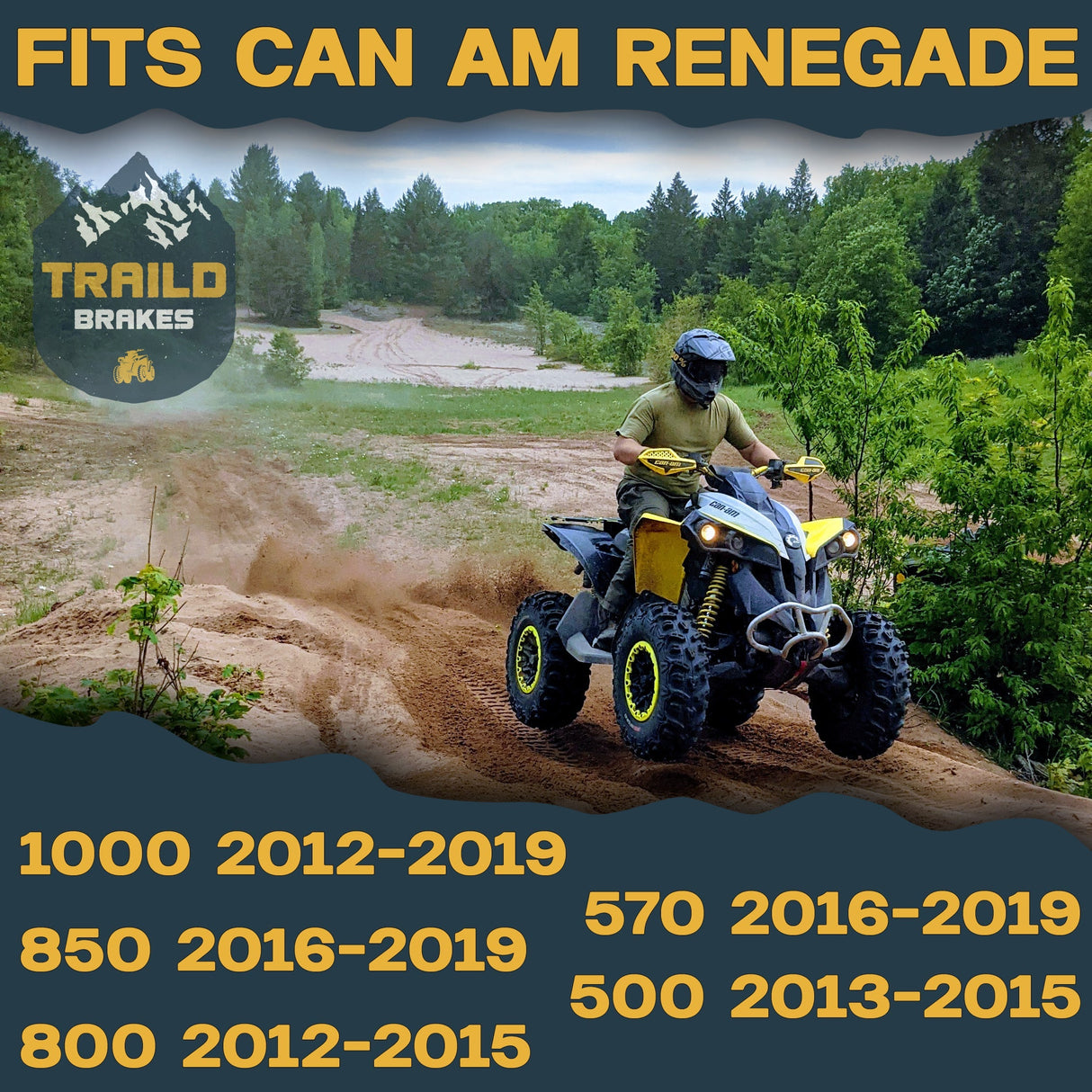 Can-Am Renegade 1000/850/800/570/500 2012-2019 Brass Brake Pad Set Traild