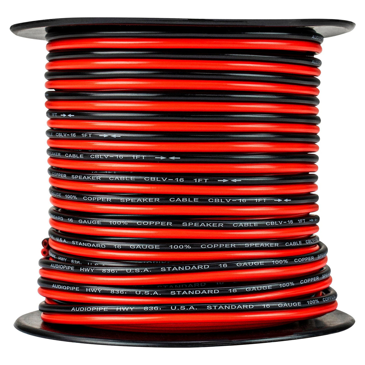 100FT 16AWG Speaker Cable (CBLV-16-100RBC) Audiopipe