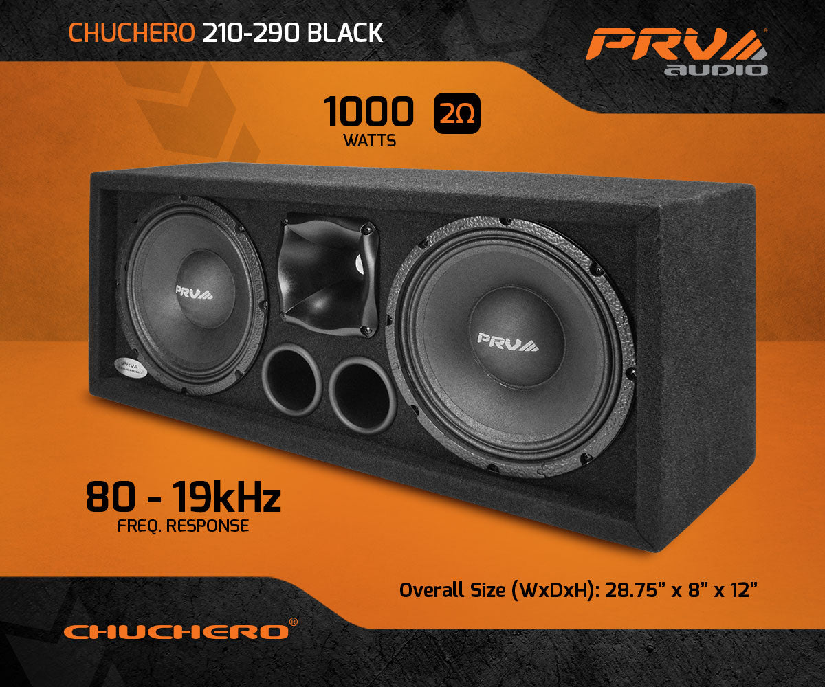 PRV Audio CHUCHERO 210-290 Dual 10in Speaker Box Black