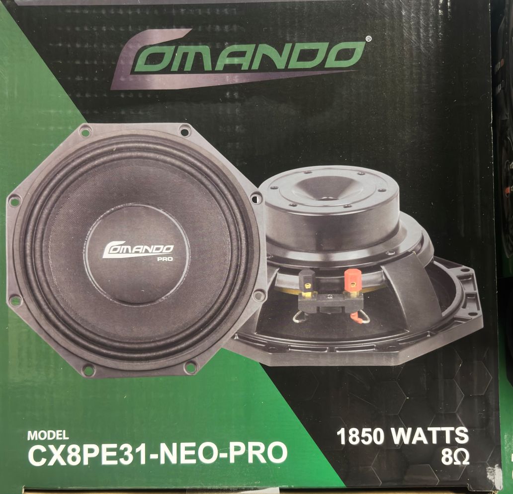 CX8PE31-NEO-PRO | 8'' HIGH-POWER NEODYMIUM MIDRANGE SPEAKER | 1850W MAX. | 8Ω ALTA GAMA CAR AUDIO