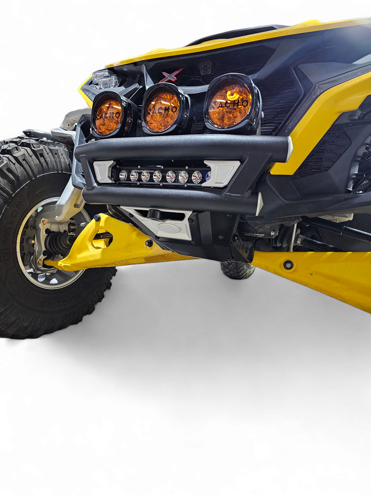 2024 + Can-Am Maverick R Amp front winch bumper www.elektricoffroad.com