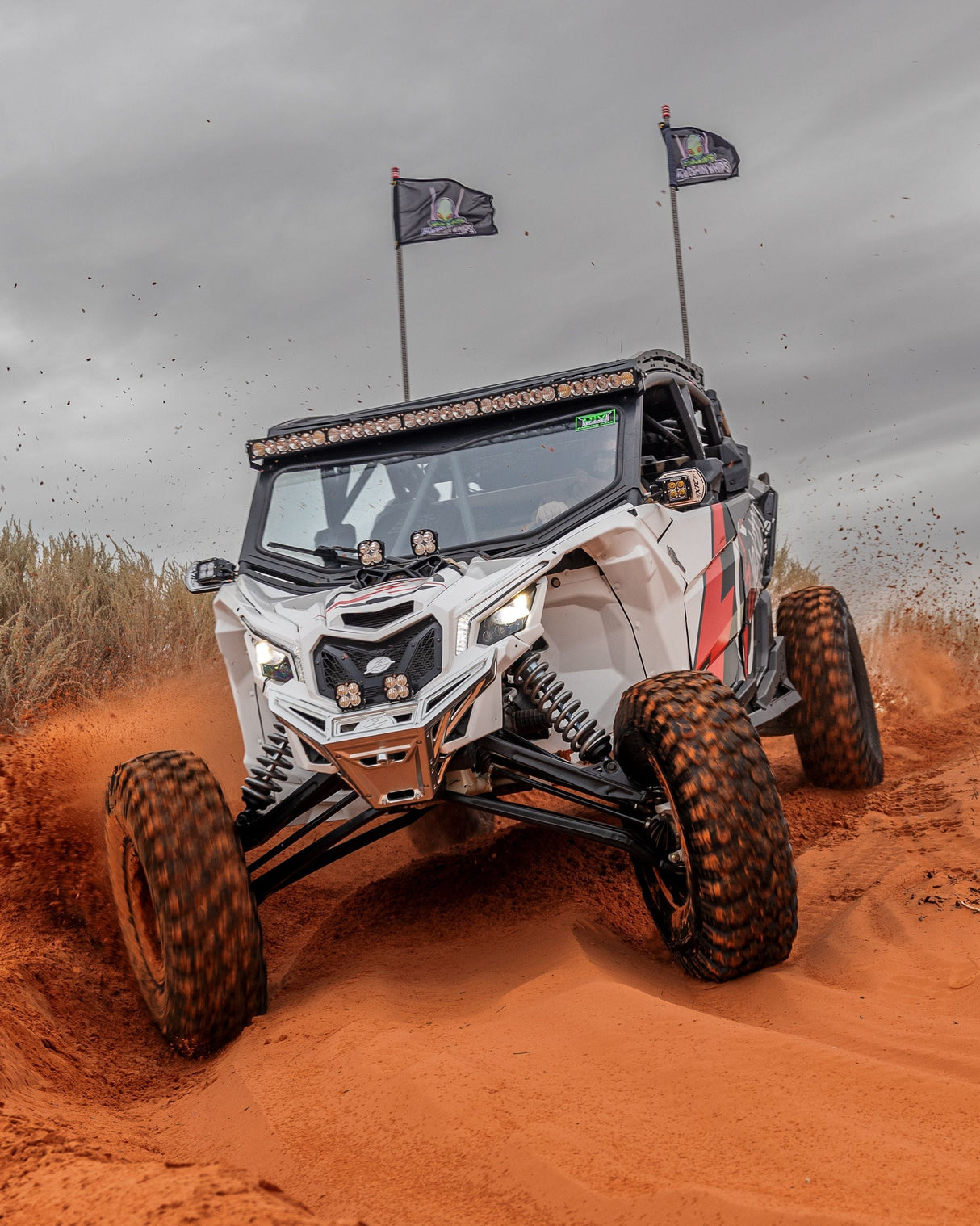 2017 to Current Can-Am X3 Maverick Machined Billet Front Winch Bumper (Clear Anodize) www.elektricoffroad.com