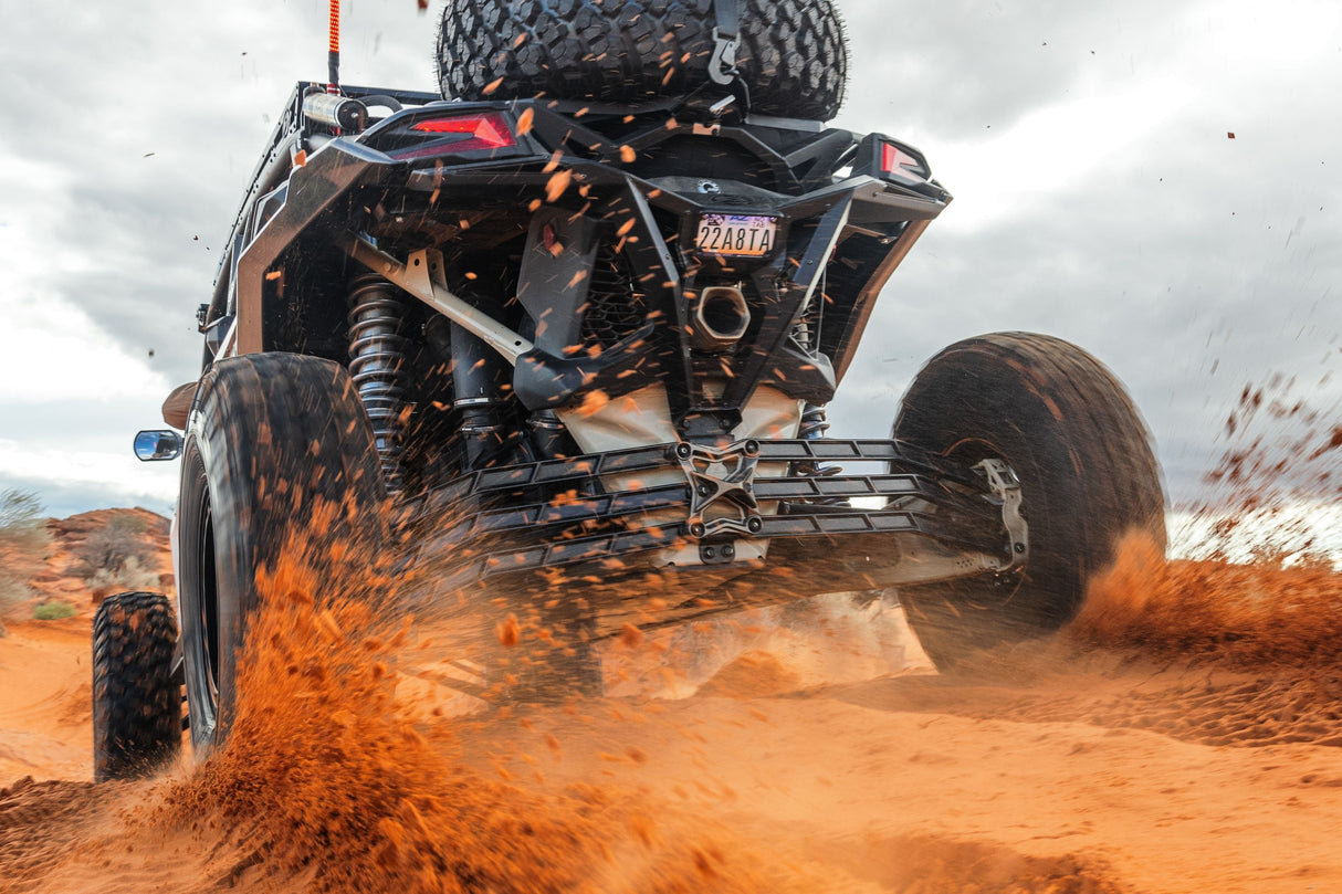 2017+ Can Am X3 Maverick Volt Billet Radius Rods Anodized Clear (RS 72" Model Only) www.elektricoffroad.com