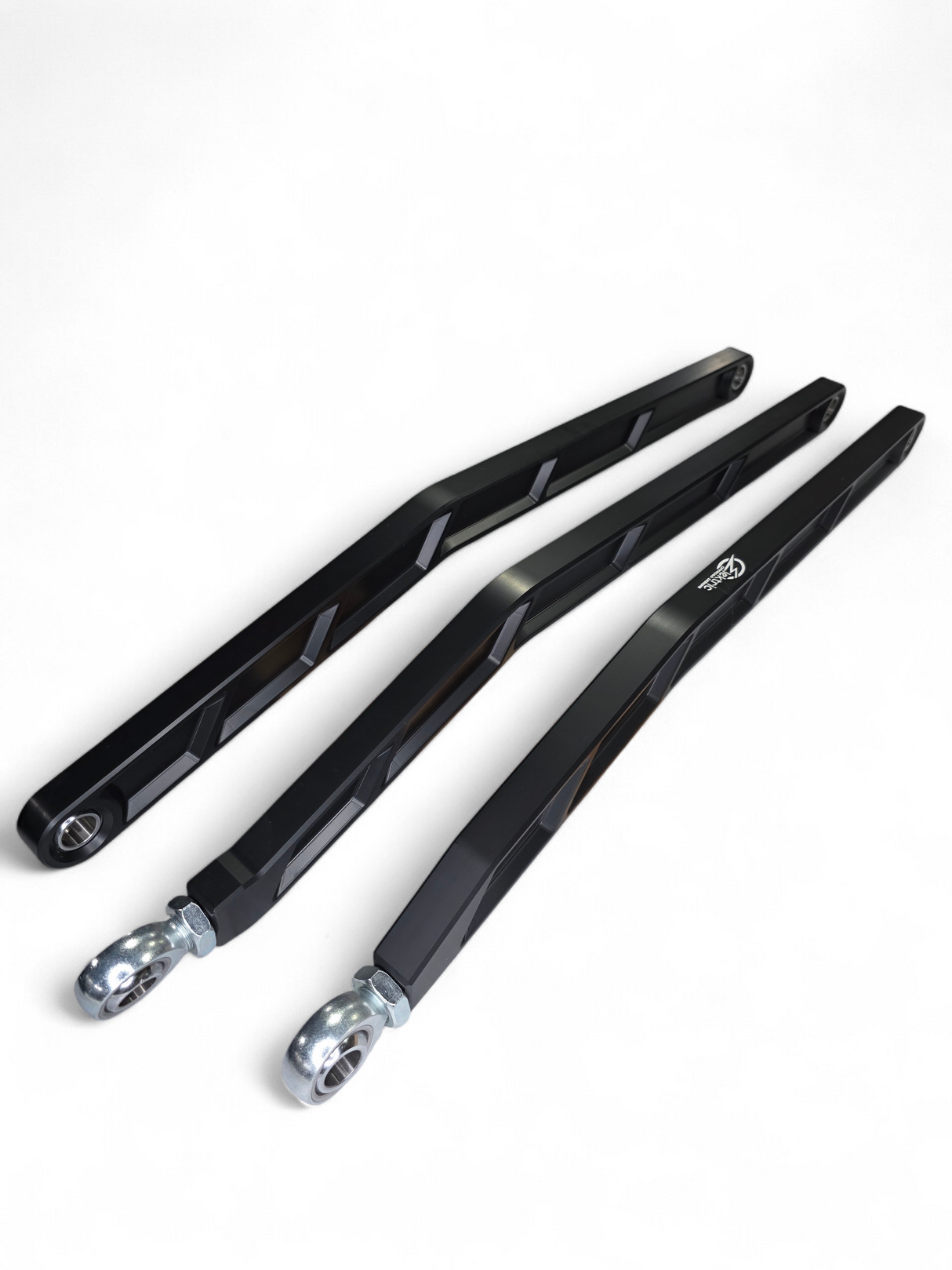 2017+ Can Am X3 Maverick Volt Billet Radius Rods Anodized Black (RS 72" Model Only) www.elektricoffroad.com