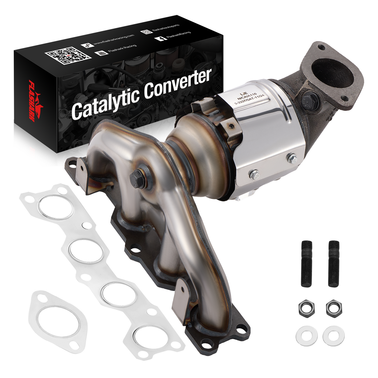Catalytic Converter Kit for 2013-2016 Hyundai Santa Fe Sport & Kia Sorento L4 2.4L-Direct Fit,E.P.A. Compliant Flashark