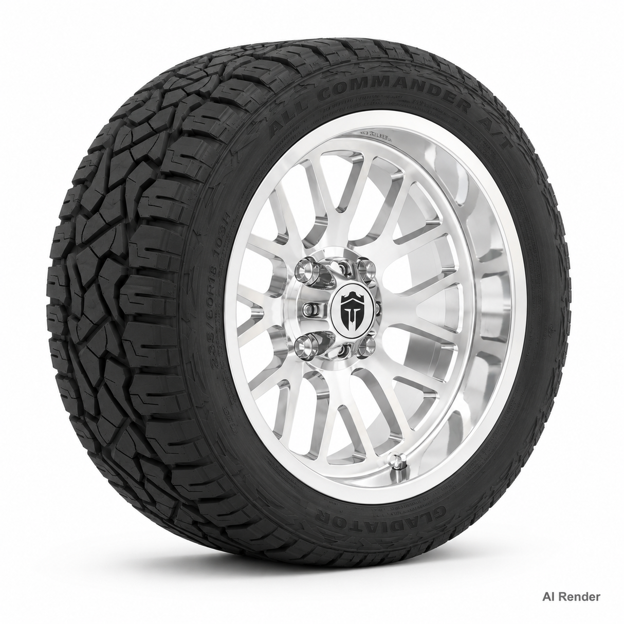 Empire 15" Knight K4 Chrome Wheel & X Comp Golf X/T Tire Package