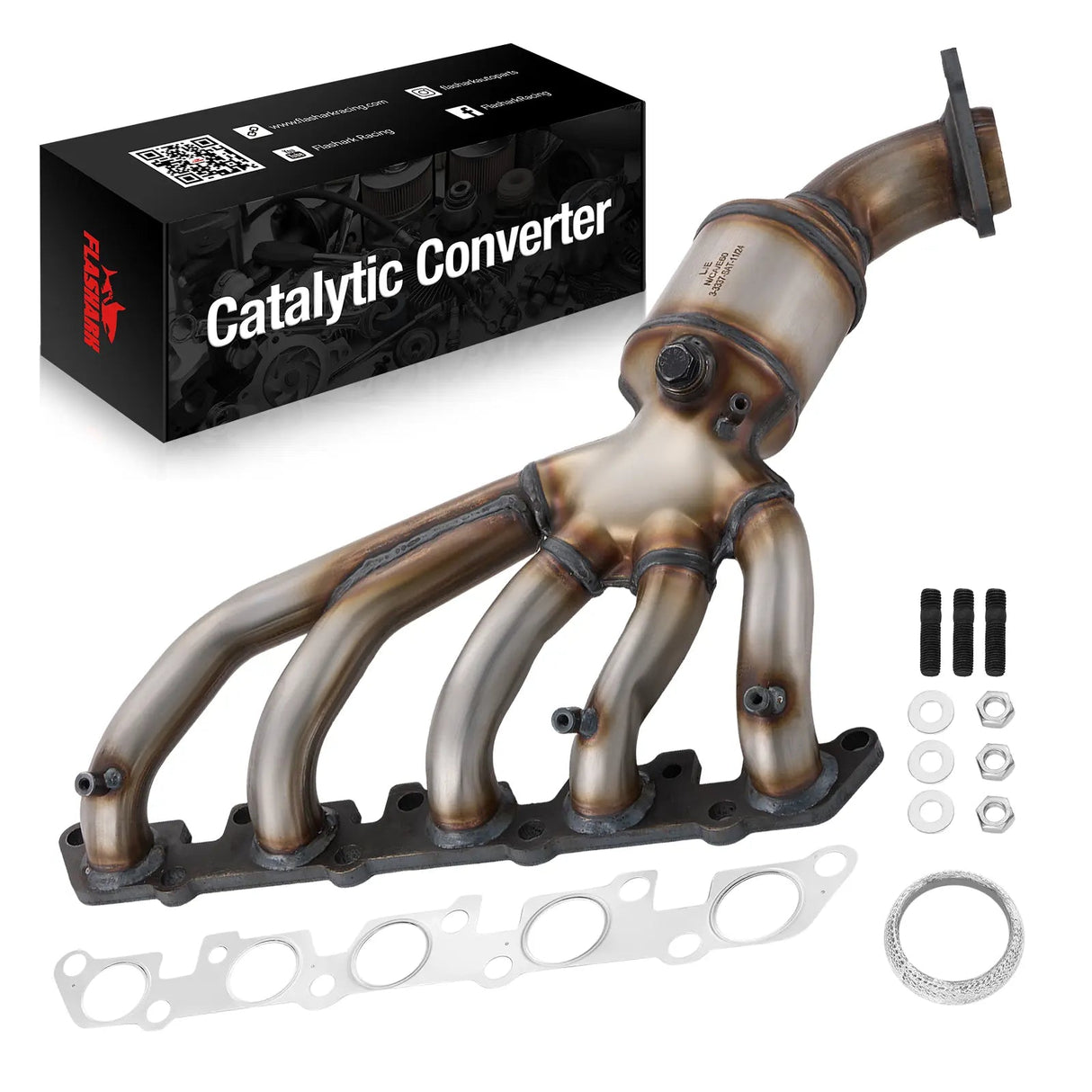 Exhaust Manifold Catalytic Converter For 2004-2012 Chevy Colorado, GMC Canyon, Hummer H3, Isuzu i-350/i-370 L5 3.5L 3.7L
