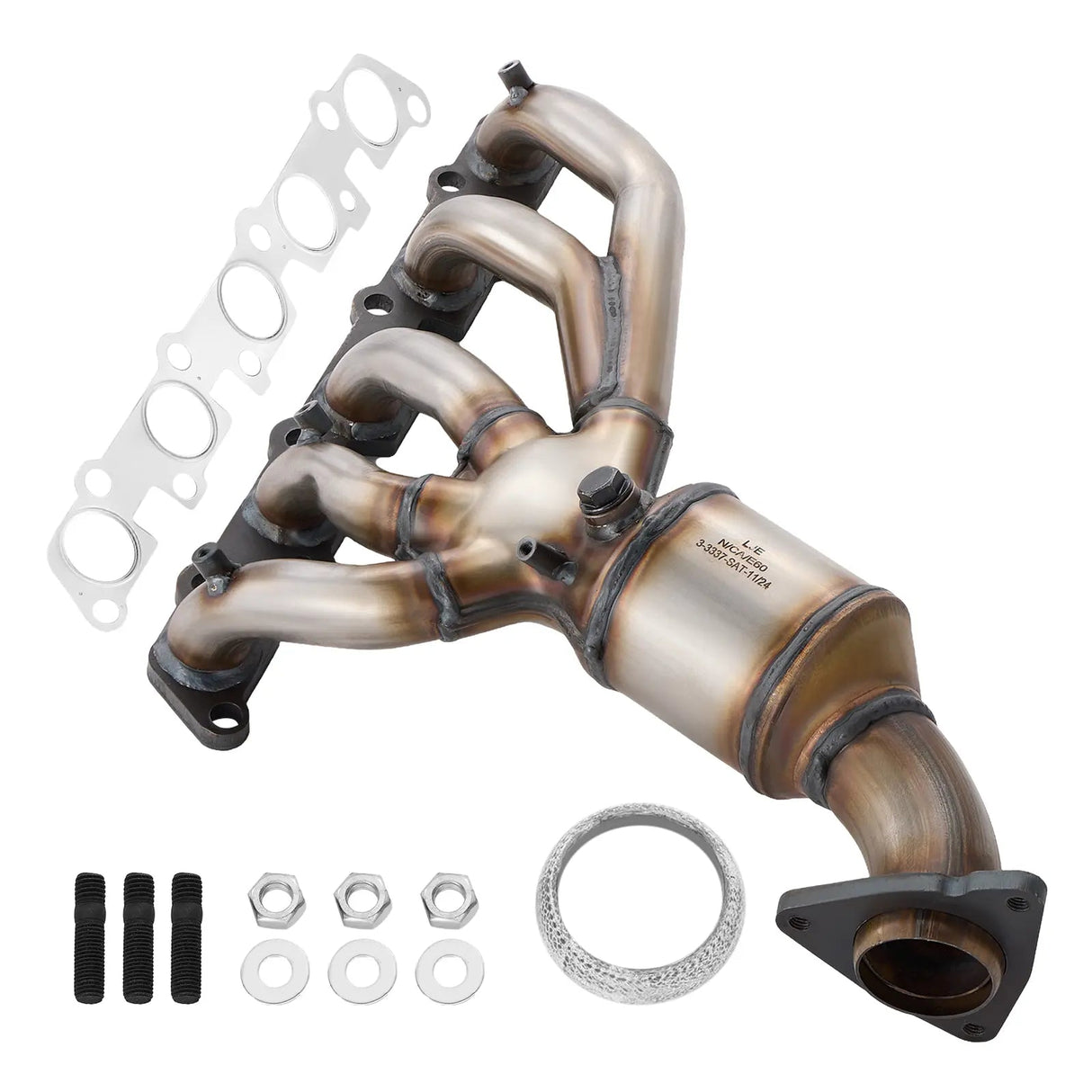 Exhaust Manifold Catalytic Converter For 2004-2012 Chevy Colorado, GMC Canyon, Hummer H3, Isuzu i-350/i-370 L5 3.5L 3.7L Flashark