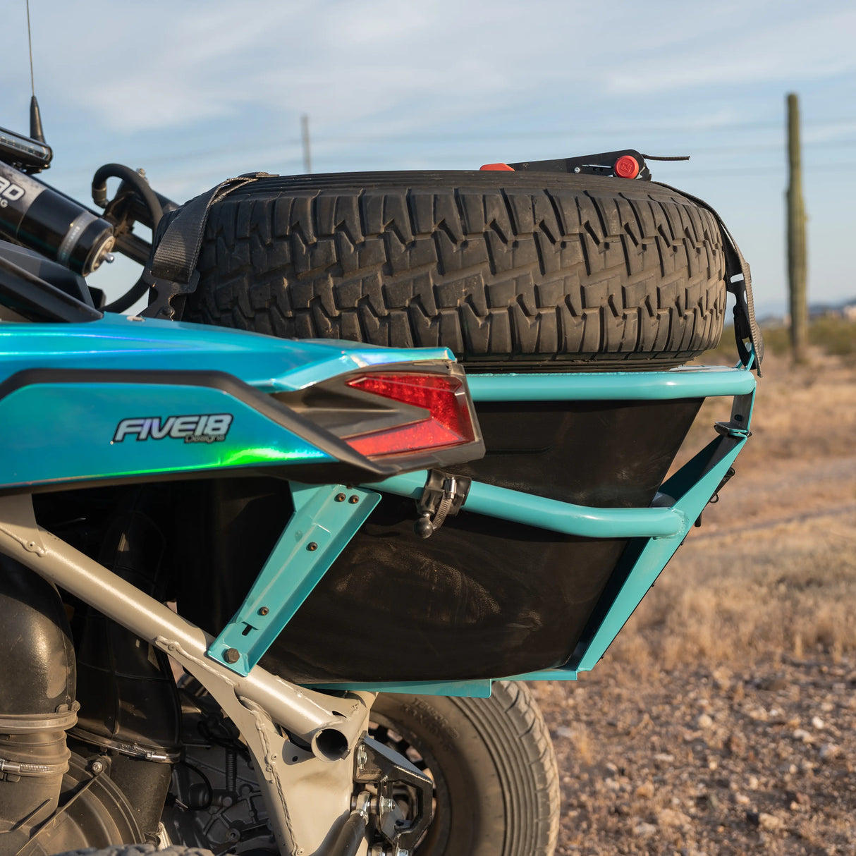 B2G Can Am X3 Rear Storage and Tire Rack Chupacabra Offroad