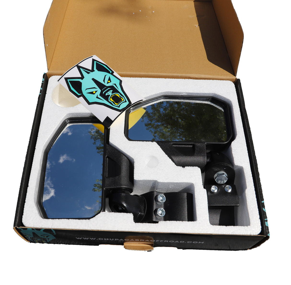 Channel Shaped Side Mirror for UTV | Ranger/General Break Away with Adjustable Arm Chupacabra Offroad